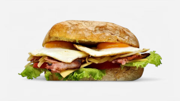 Ftira Bacon, Egg & Cheese